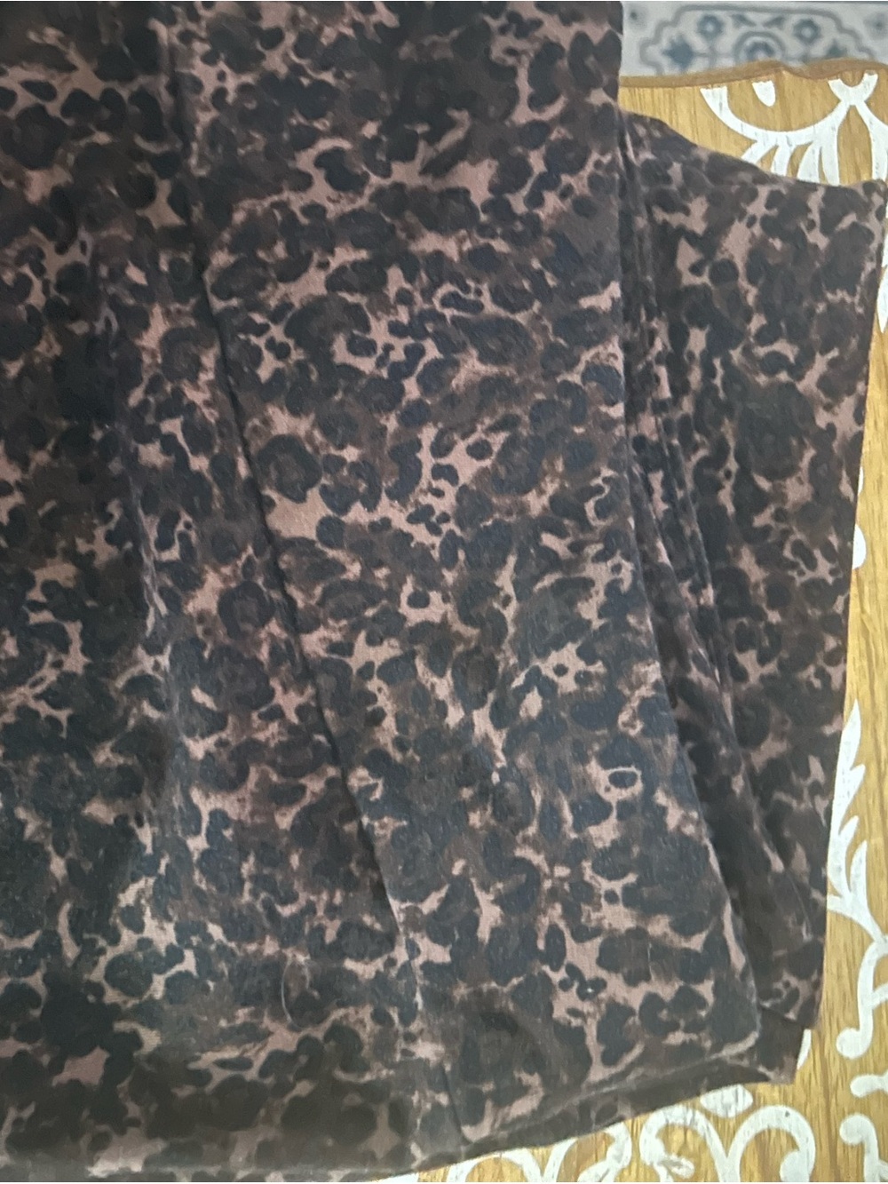 Women's Brown and Black Leopard Print leggings